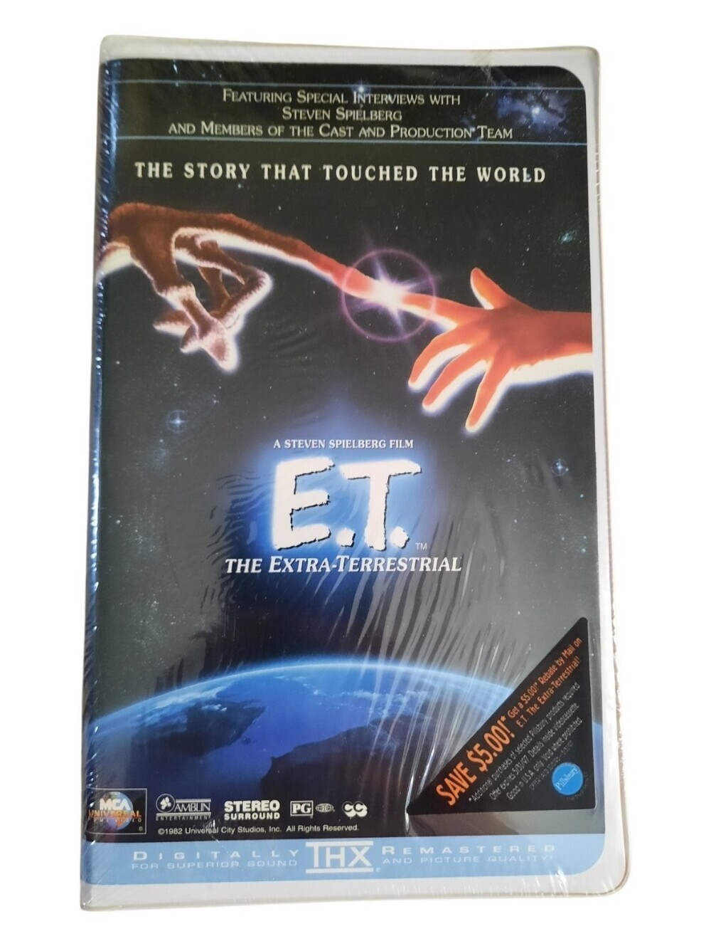 Vintage 1996 New/Sealed E.T. The Extra-Terrestrial Clamshell VHS Tape Movie